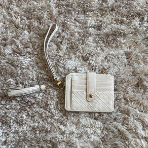 Coolans Cream‎ Wristlet with Tassel